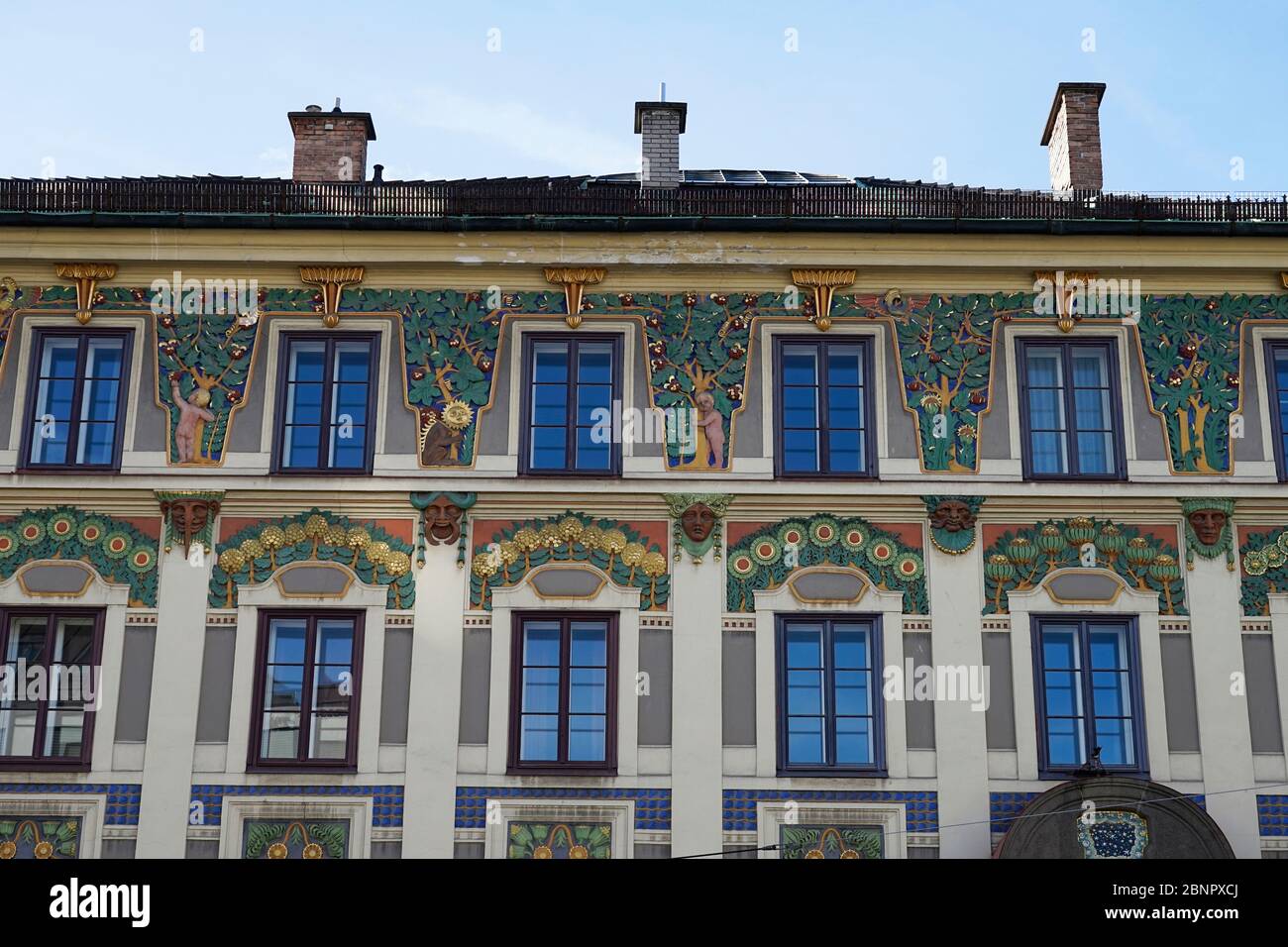 Austria, Tyrol, Innsbruck, Winklerhaus, built in 1873, Art Nouveau Stock Photo