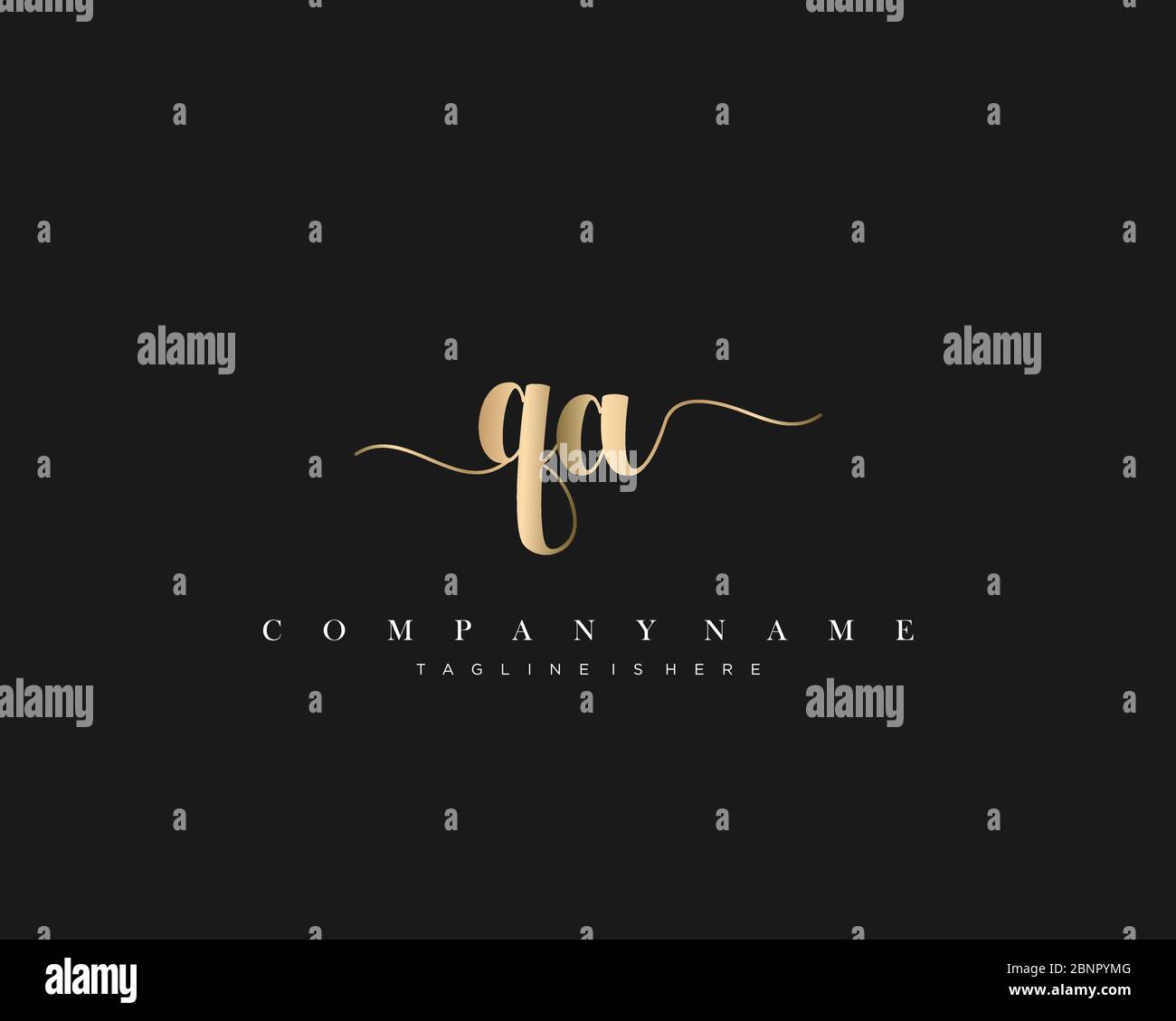 Initial handwriting logo vector Stock Vector Image & Art - Alamy
