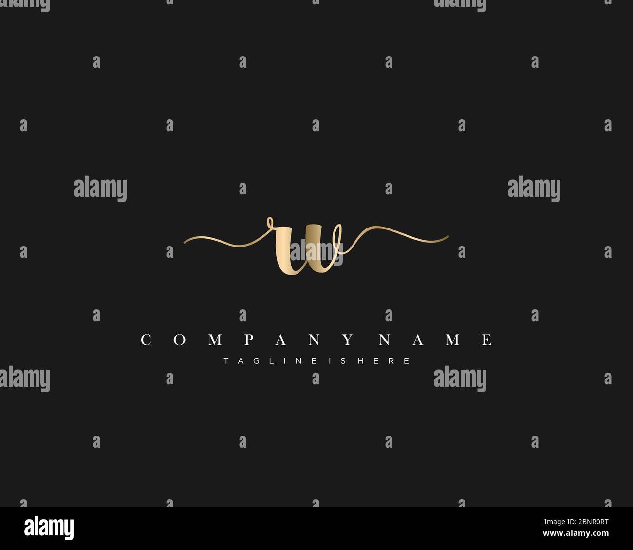 RV Initial handwriting logo vector. Stock Vector