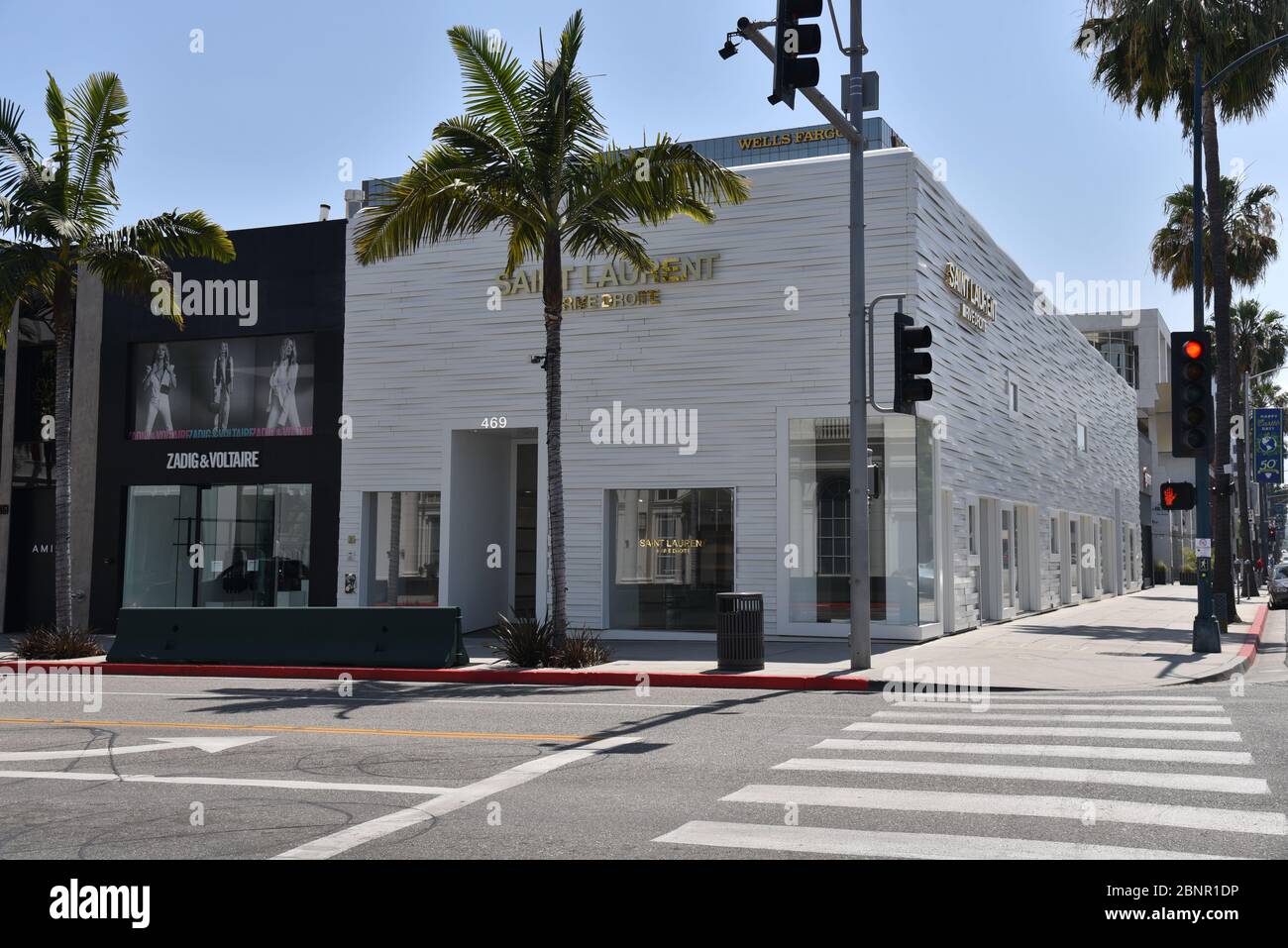 Beverly Hills, CA/USA - May 8, 2020: Saint Laurent store on Rodeo Drive ...