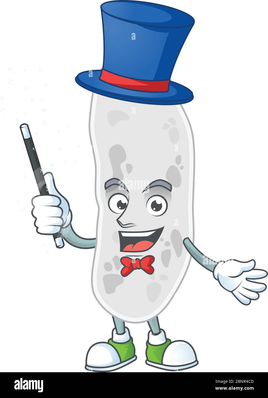 Talented Gemmatimonadetes Magician Cartoon Mascot Design Style Stock Talented Gemmatimonadetes Magician Cartoon Mascot Design Style Stock