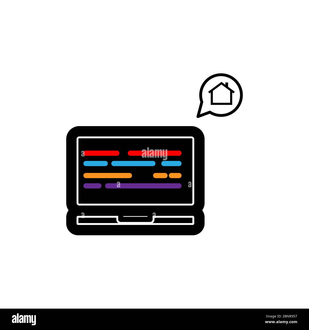 development at home vector graphic design illustration Stock Vector