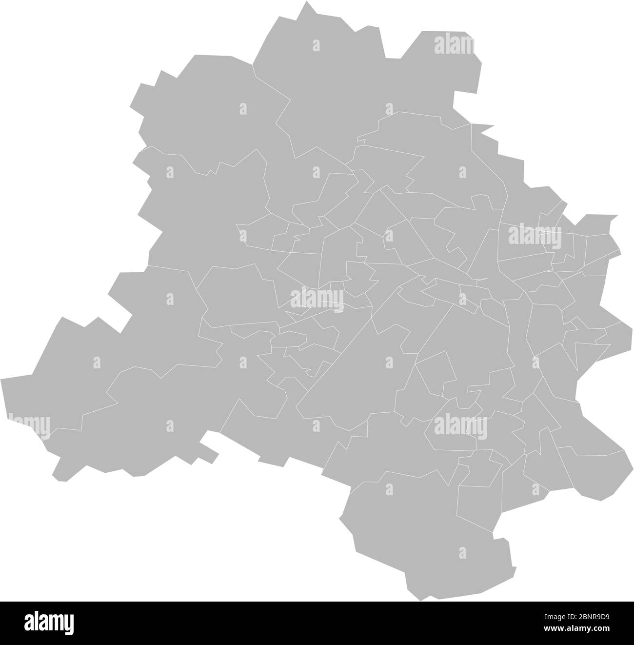 Delhi assembly constituency map vector. Gray background. Business concepts, backgrounds. Stock Vector