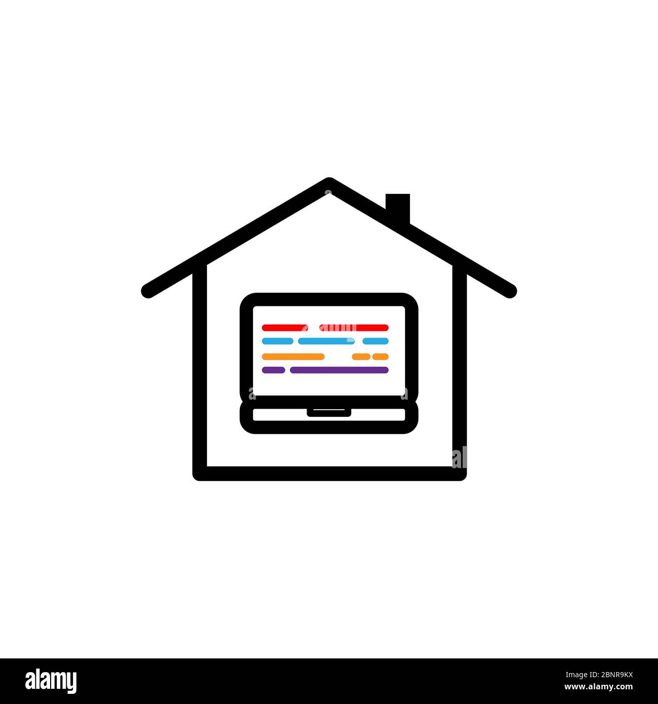 development at home vector graphic design illustration Stock Vector
