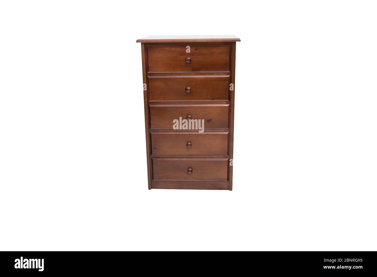 Wooden chest of drawers isolated on white background Stock Photo - Alamy