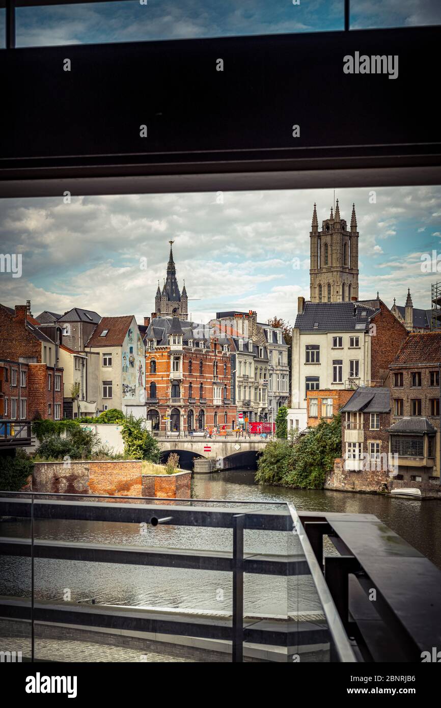 Europe, Belgium, Ghent, City, Downtown, Library, De Krook Stock Photo