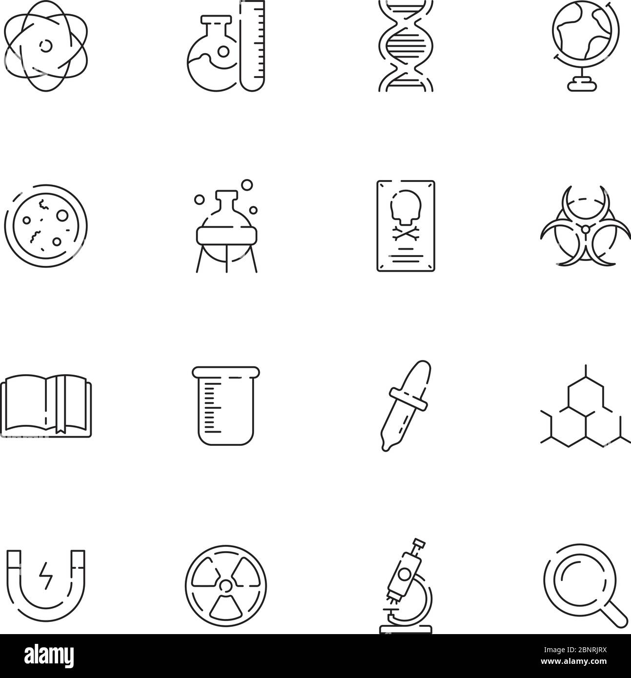 Science icon. Chemical laboratory equipment chemicals structure