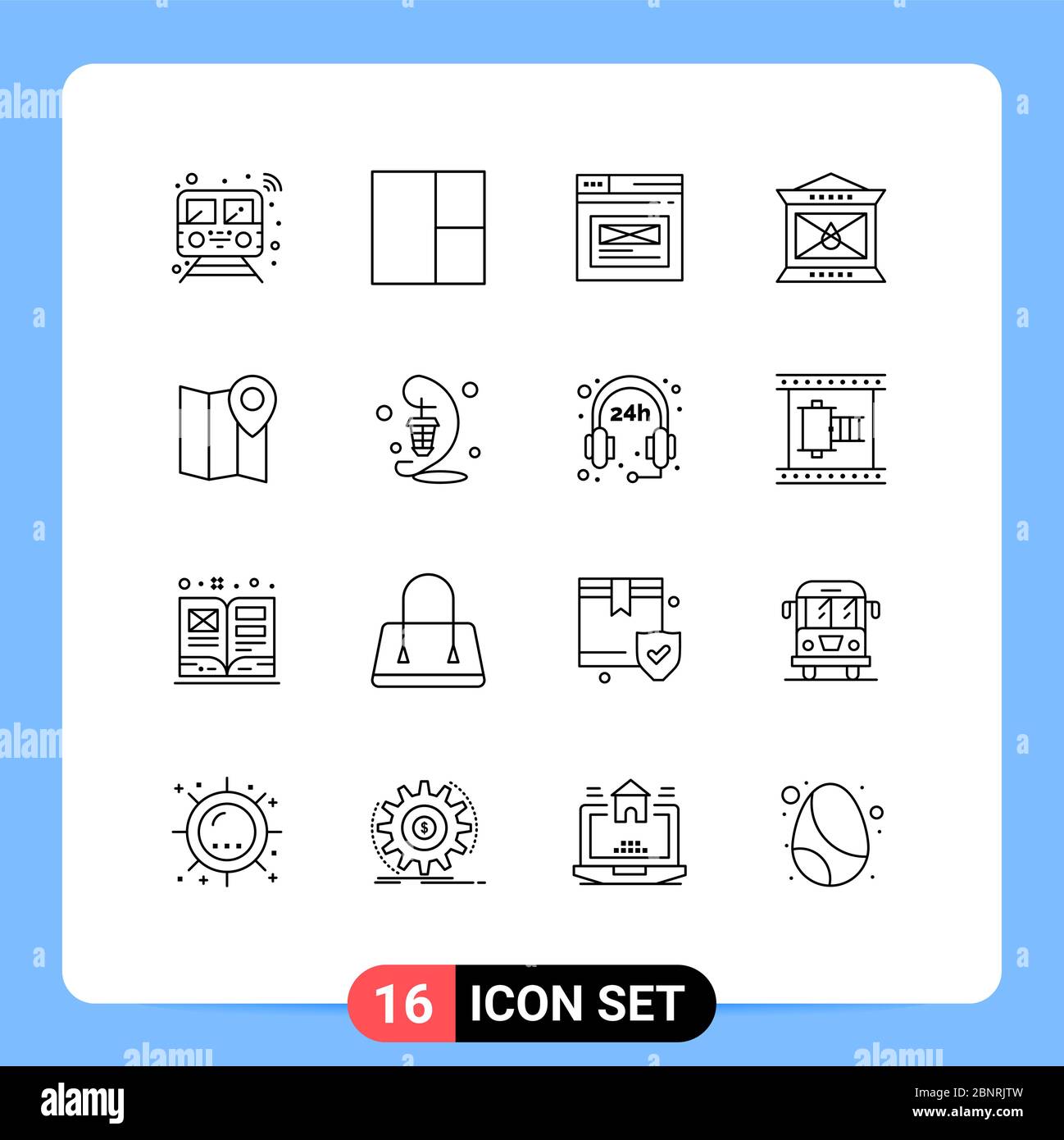 Group of 16 Modern Outlines Set for map, thanksgiving ...