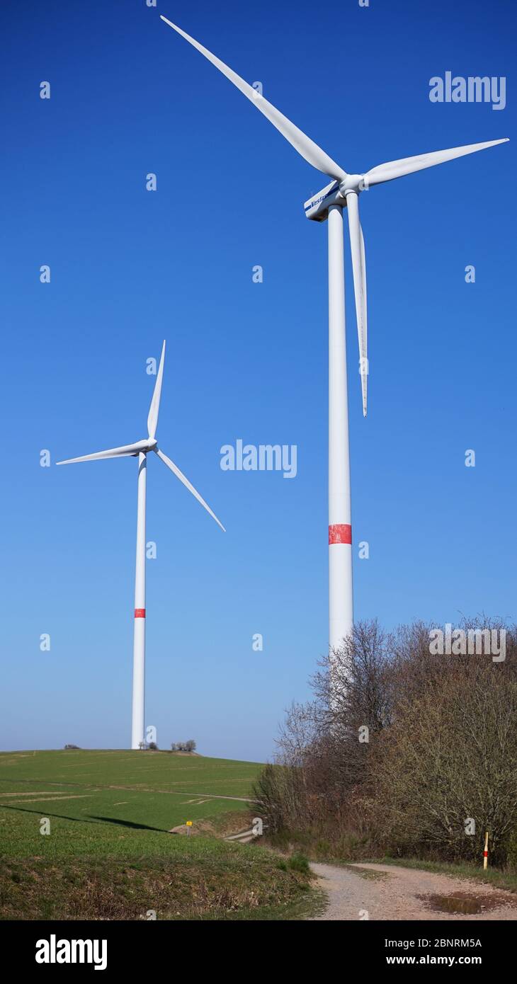 Wind Turbines Kaiserslautern Germany Stock Photo Alamy