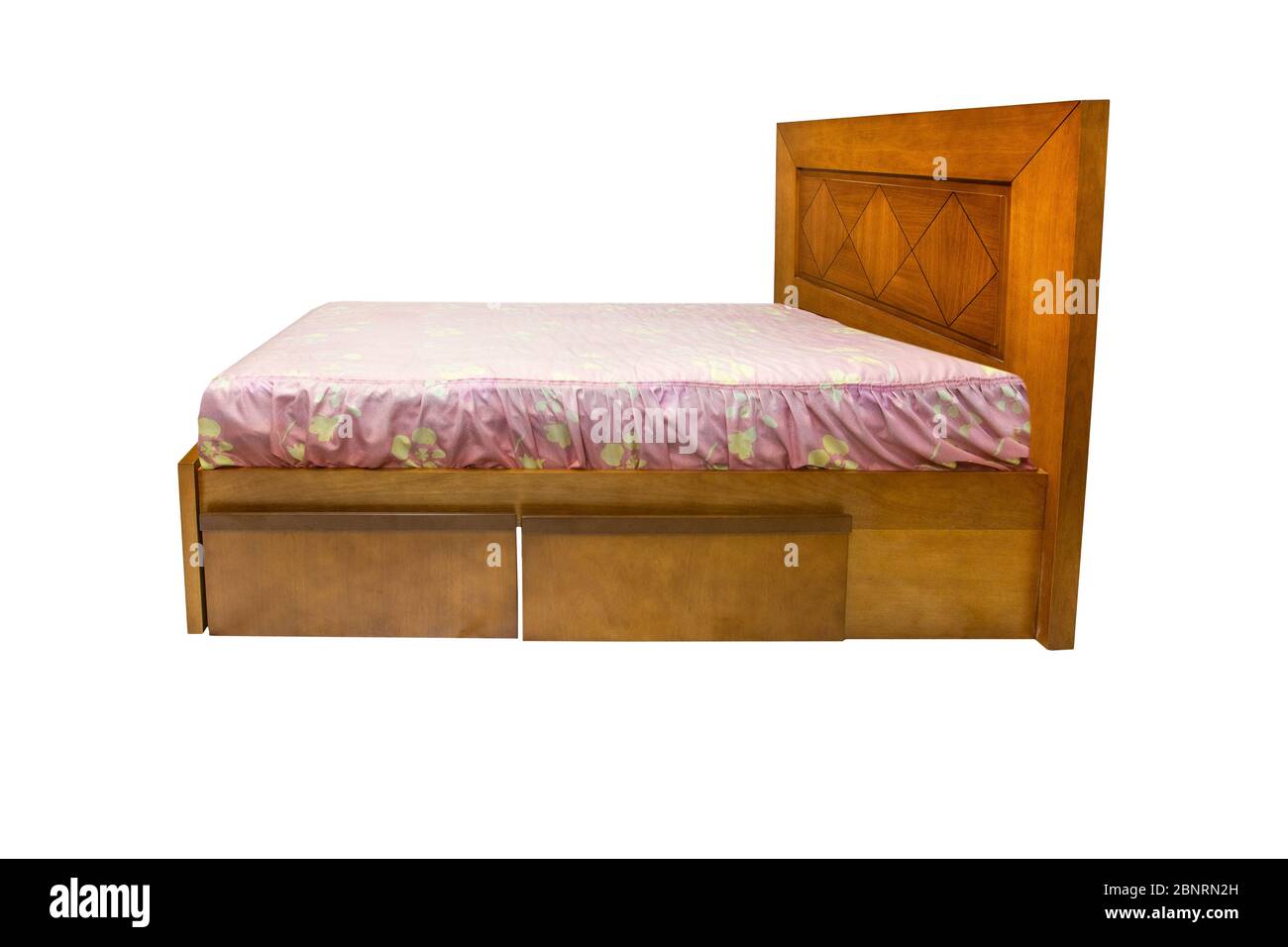 double cot wooden bed