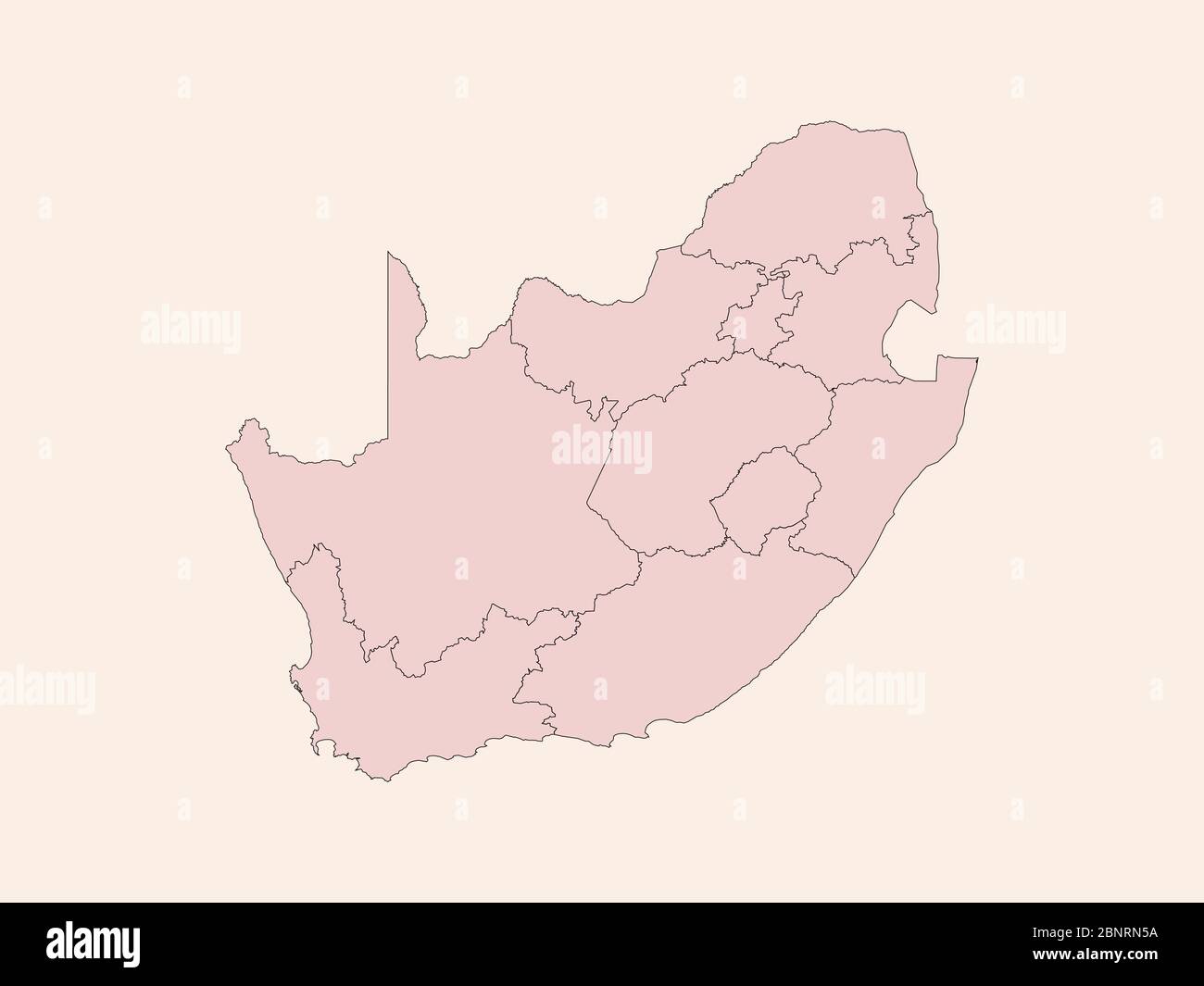 South africa map with provinces graphics design. Vintage pink shade background vector. Perfect for business concepts, backgrounds, backdrop, banner, p Stock Vector
