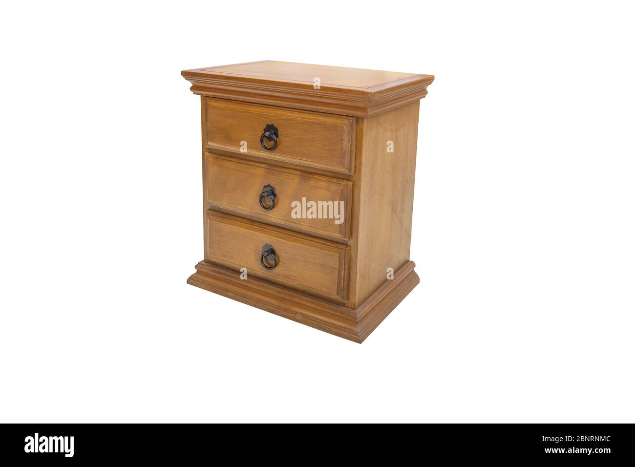 Wooden chest of drawers isolated on white background Stock Photo - Alamy