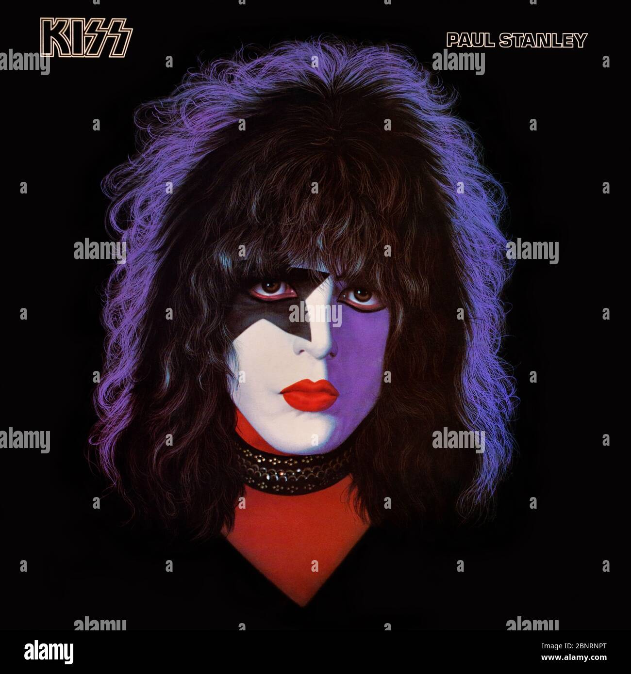 Kiss - original vinyl album cover - Paul Stanley - 1978 Stock Photo