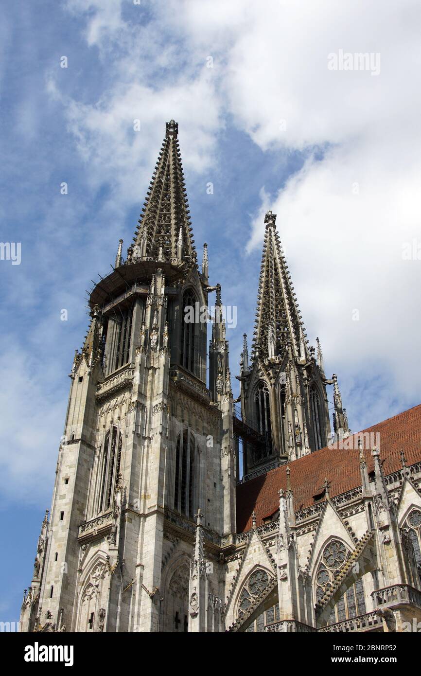 City of Regensburg with St. Peter Stock Photo