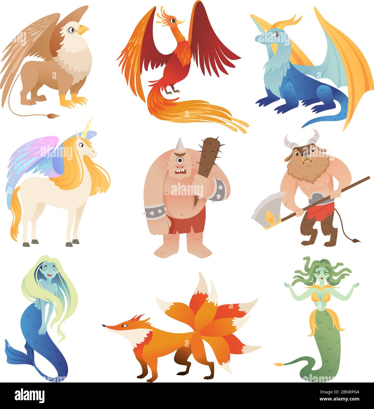 Fantastic creatures. Phoenix dragon hybrid animals flying lion minotaur centaur vector cartoon pictures Stock Vector Image & Art - Alamy Fantastic creatures. Phoenix dragon hybrid animals flying lion minotaur centaur vector cartoon pictures Stock Vector Image & Art - Alamy