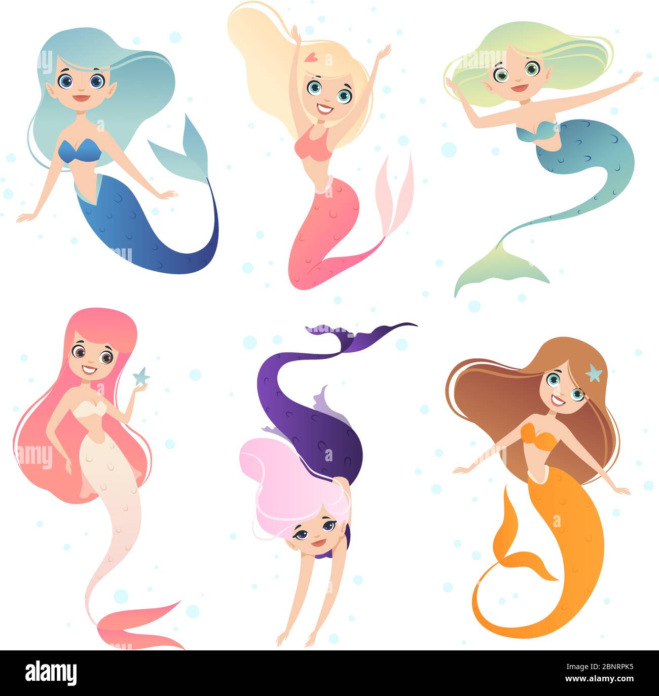Mermaid cartoon hi-res stock photography and images - Alamy