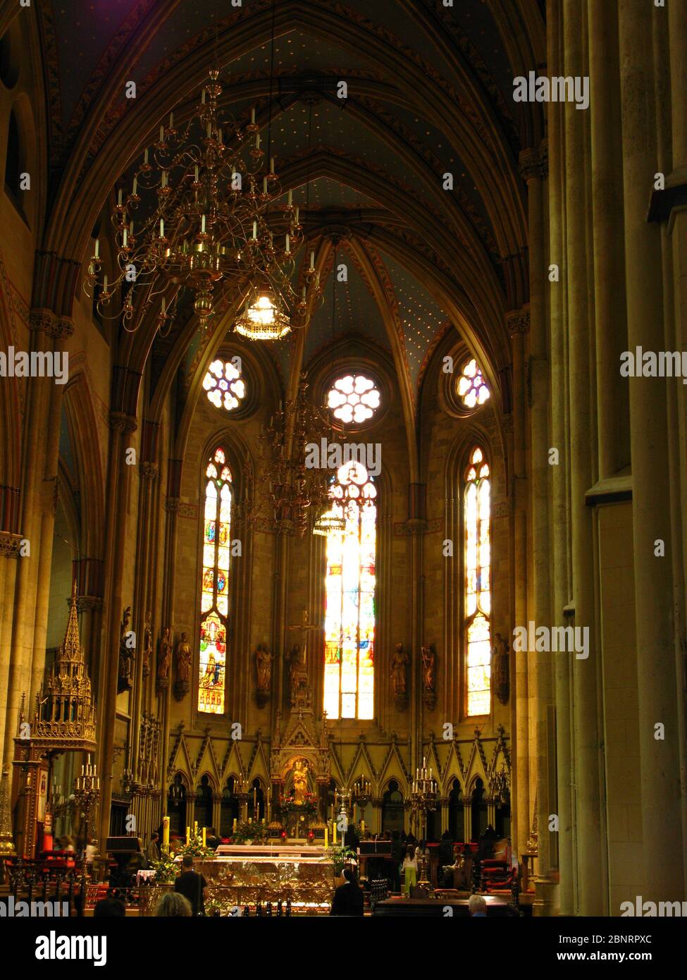 Stained glass windows in St. Stephen's Cathedral indoors Stock Photo ...
