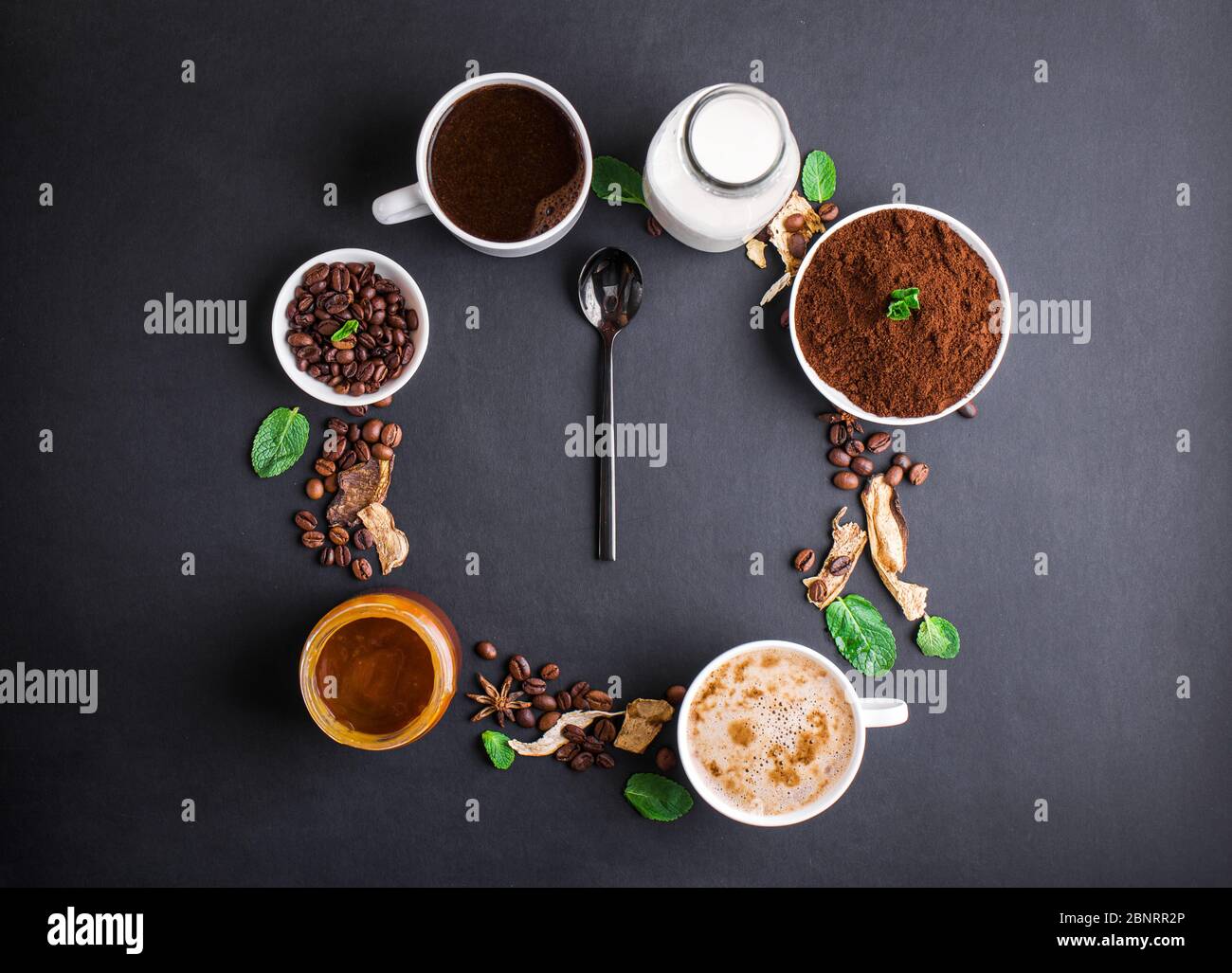 Mushroom Chaga Coffee Superfood Trenddry and fresh mushrooms and