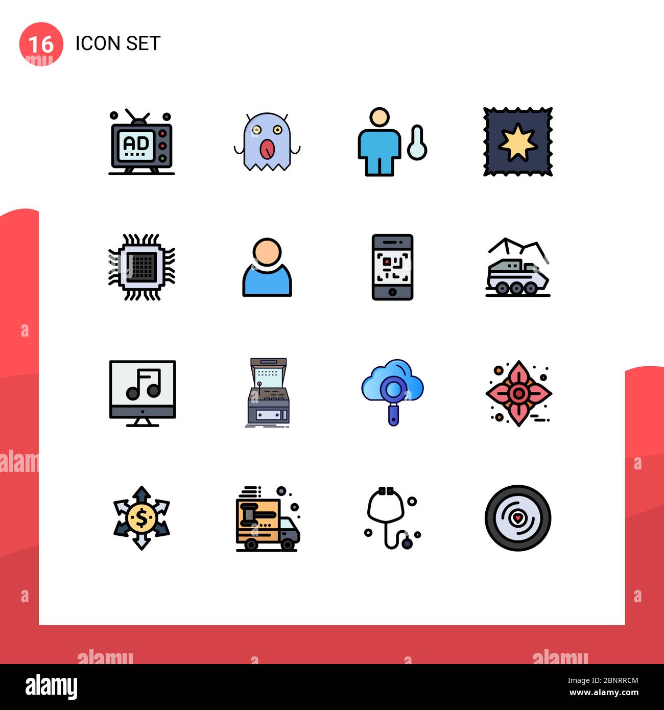 Avatar Vector Market Fill icon