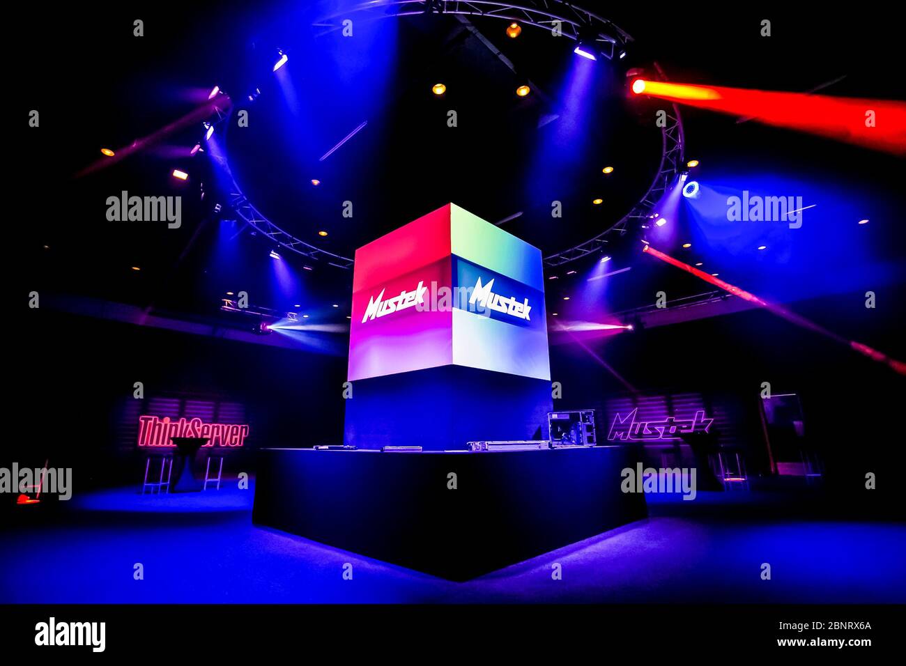 Johannesburg, South Africa - May 7, 2015: Inside Interior of a Lenovo ThinkServer media launch event Stock Photo