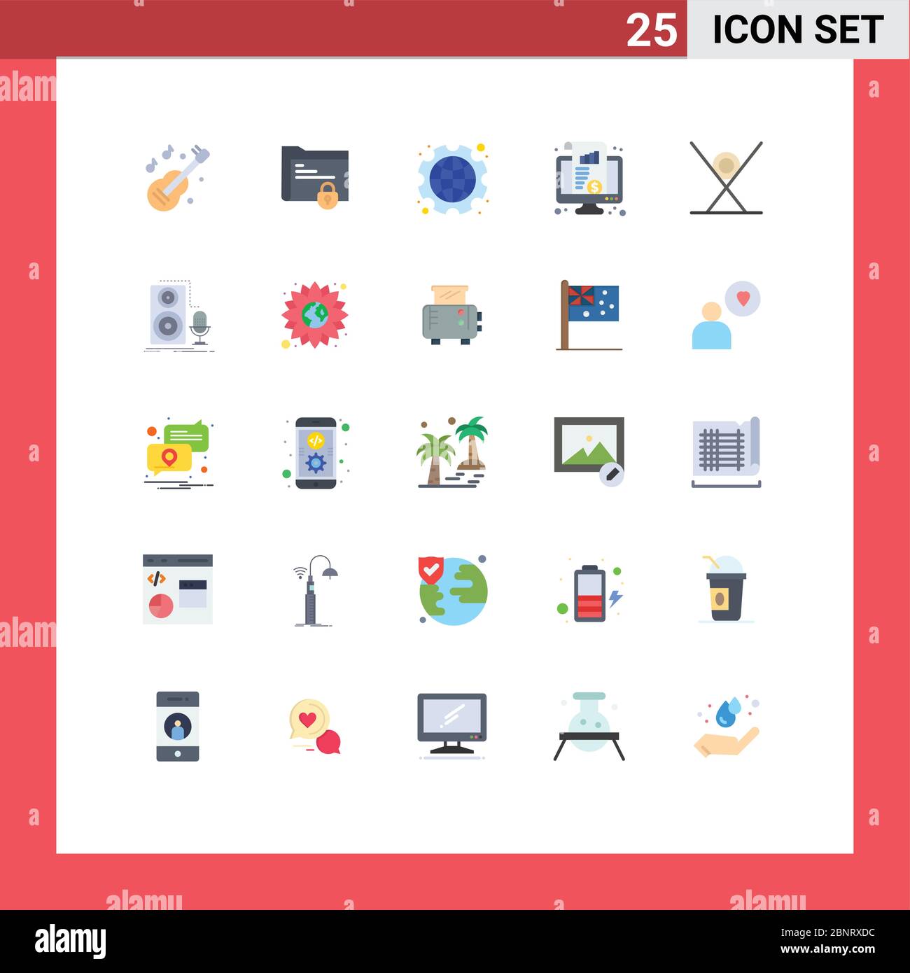 25 Flat Color concept for Websites Mobile and Apps chart, kpi, safe folder,  dashboard, labor Editable Vector Design Elements Stock Vector Image & Art -  Alamy