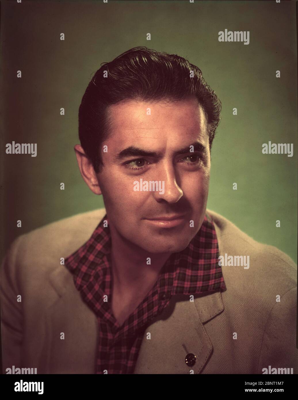 TYRONE POWER Colour Portrait circa 1952 Twentieth Century Fox Stock