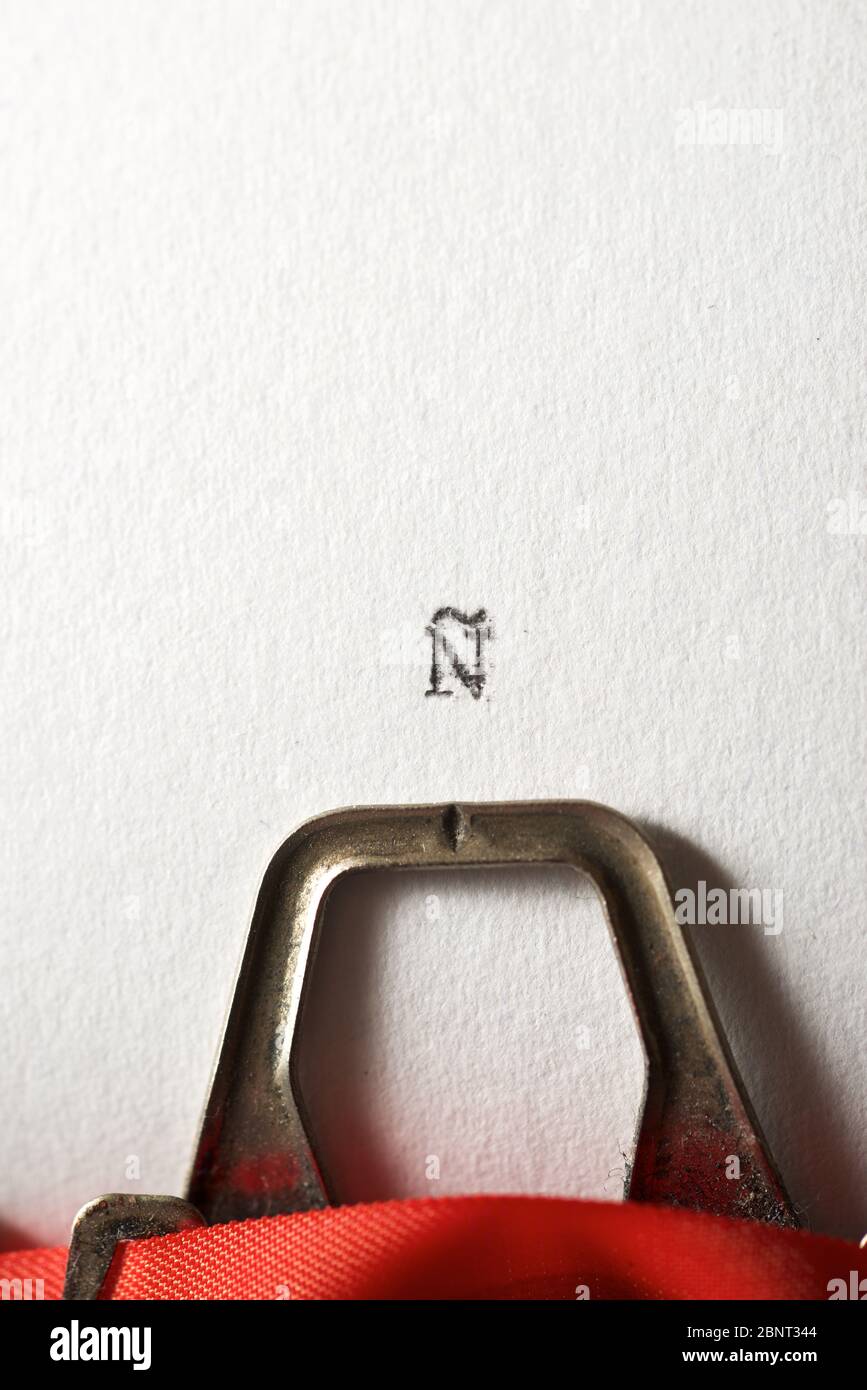 Spanish special letter written with a typewriter Stock Photo Alamy