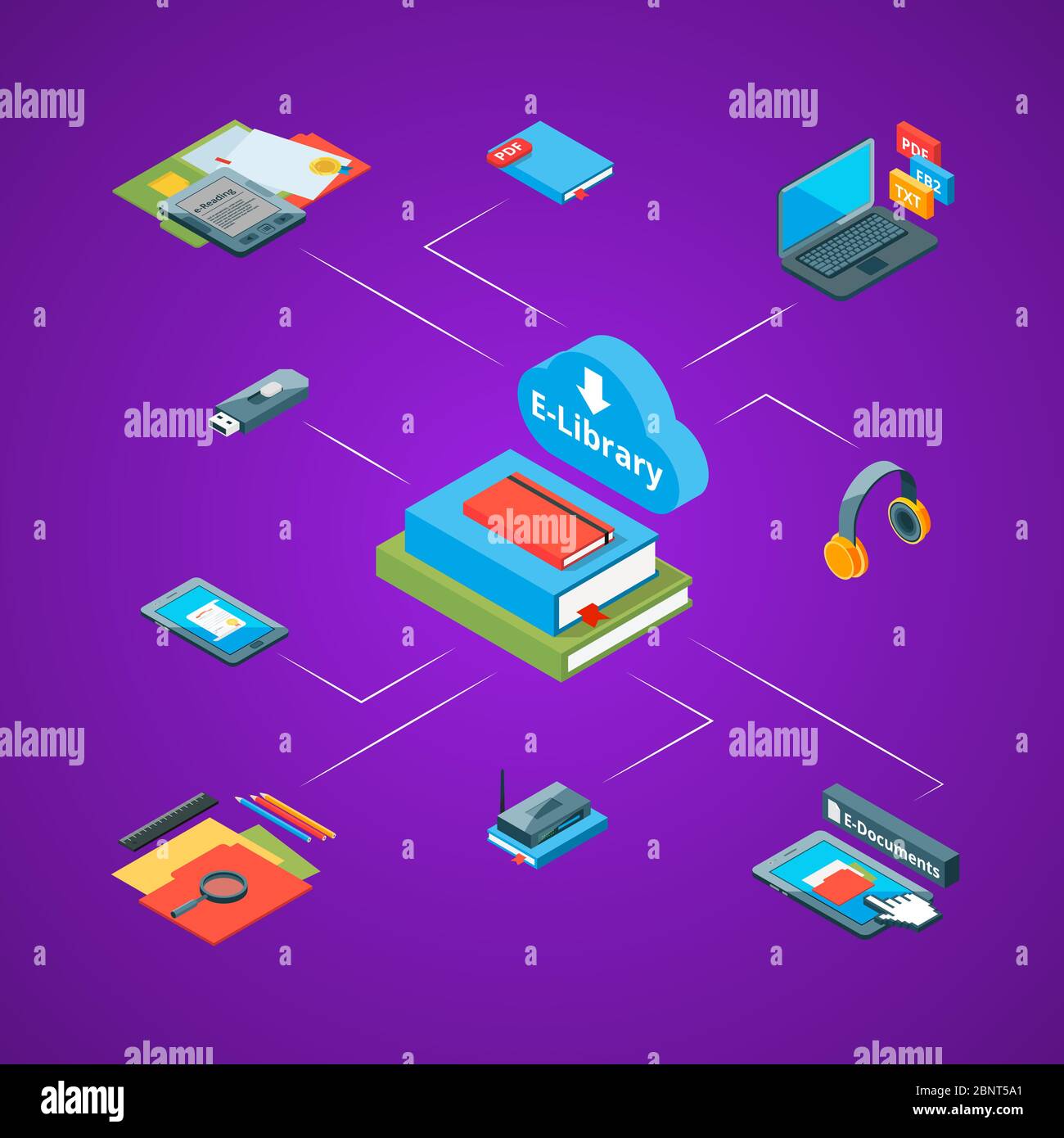 Vector isometric online education icons infographic concept ...
