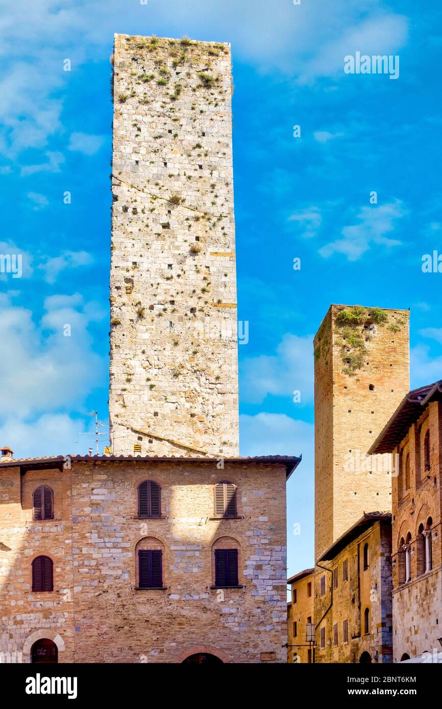 Torri dei Salvucci, San Gimignano, Tuscany, Italy Stock Photo