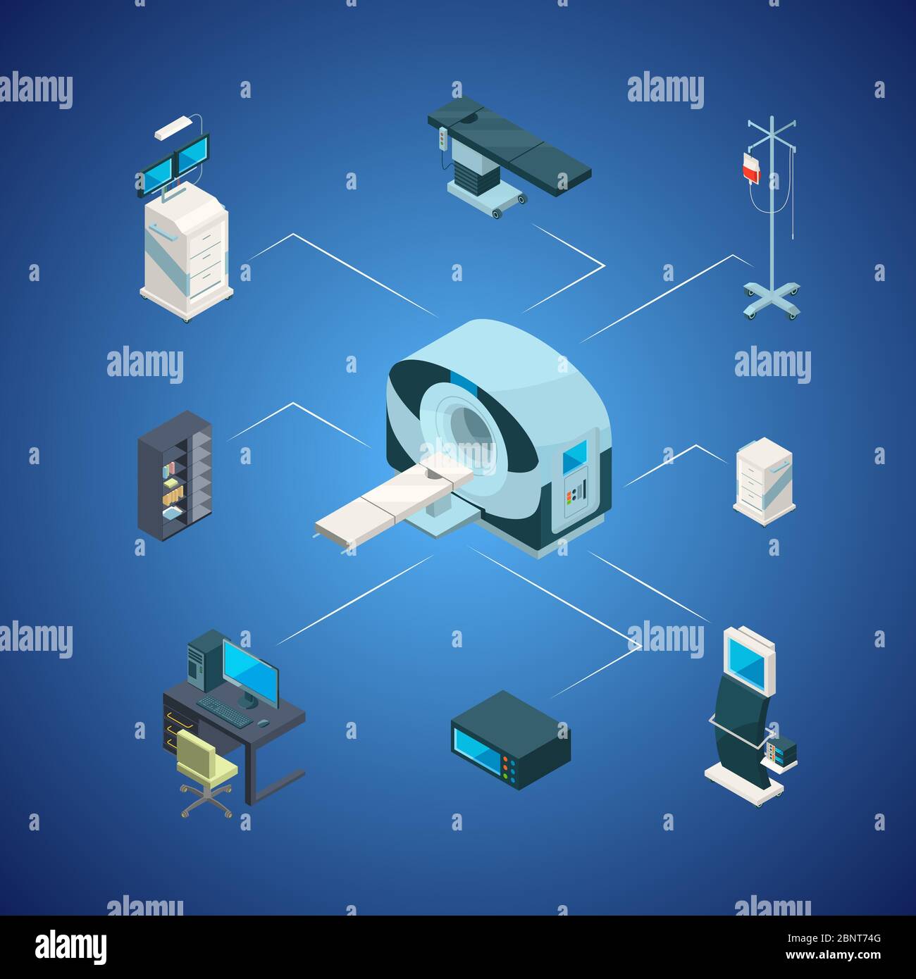 Vector isometric hospital icons infographic illustration Stock Vector ...