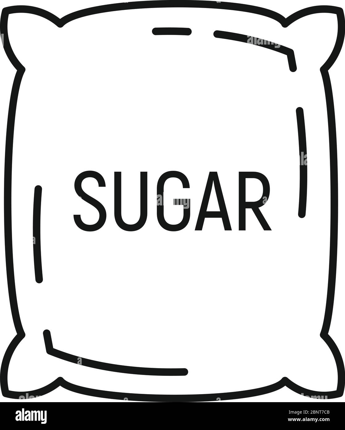 Sugar sack icon. Outline sugar sack vector icon for web design isolated on white background Stock Vector