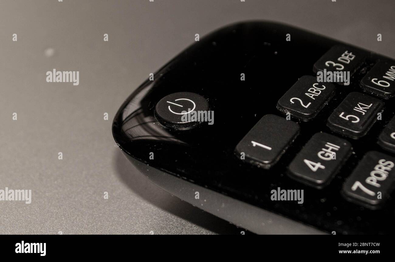 remote controller, turn off button Stock Photo - Alamy