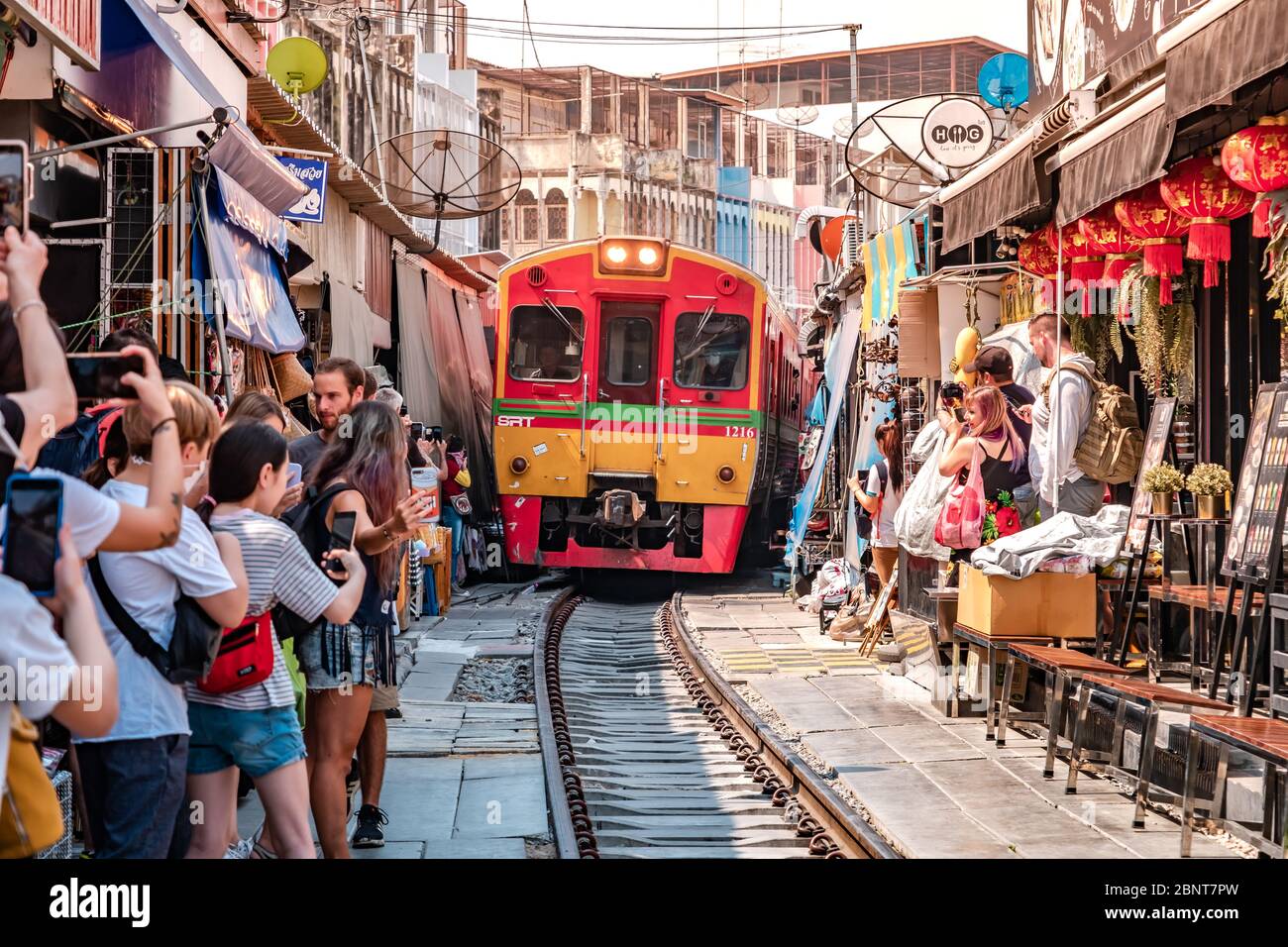 Mae Klong / Thailand - February 11, 2020: Name of this place Maeklong
