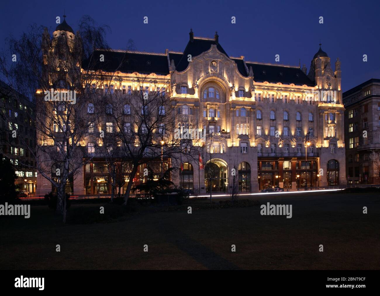 Four Seasons Hotel Budapest Gresham Palace (Gresham-palota) in Budapest. Hungary Stock Photo