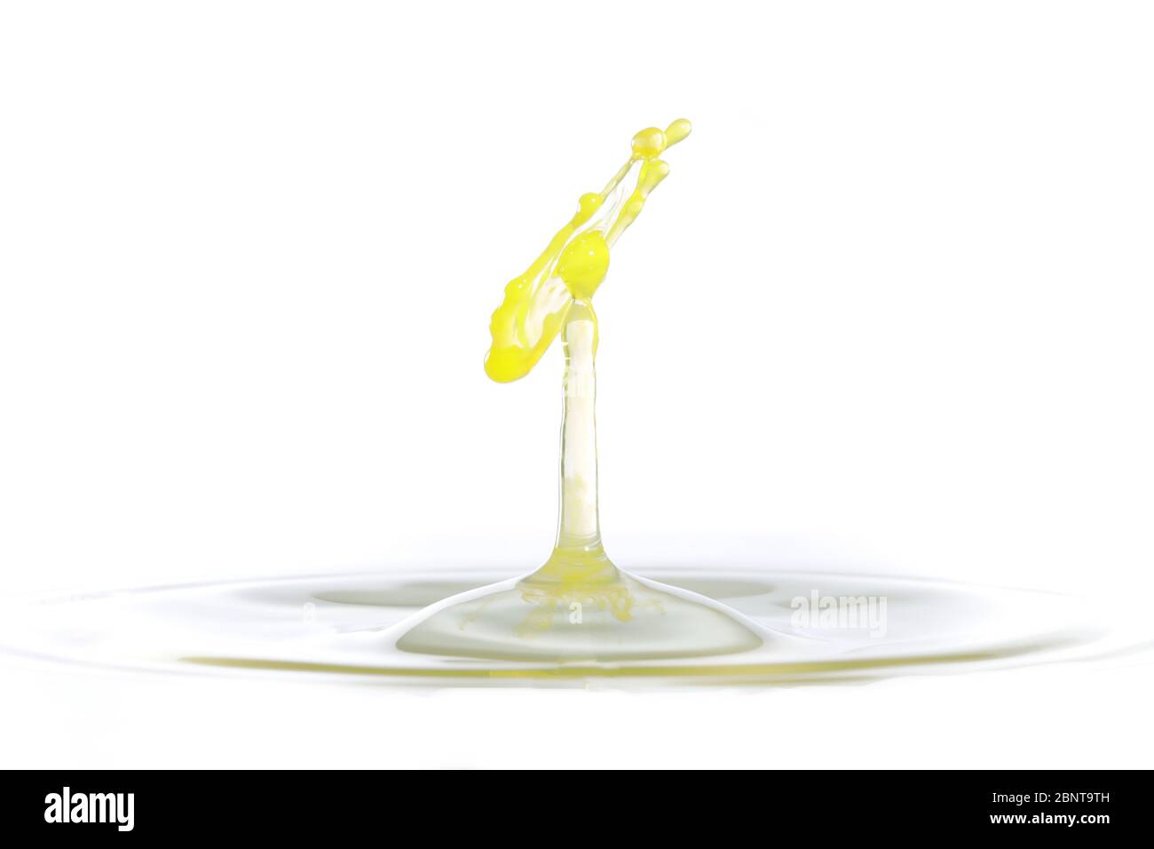 Water Drop Splash against a white background Stock Photo