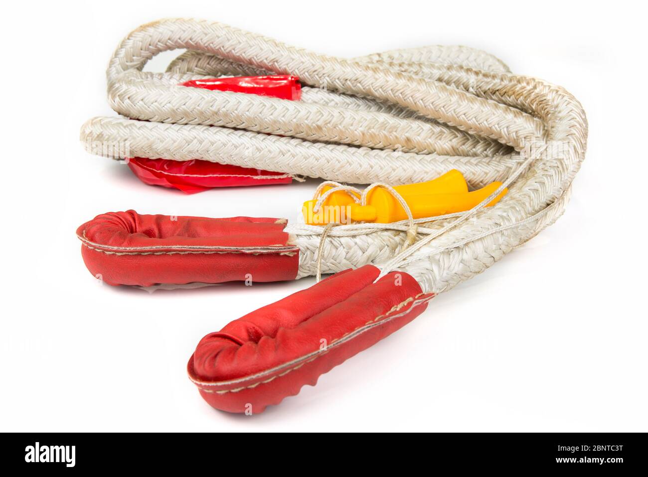 Kinetic heavy duty snatch rope on a white Stock Photo