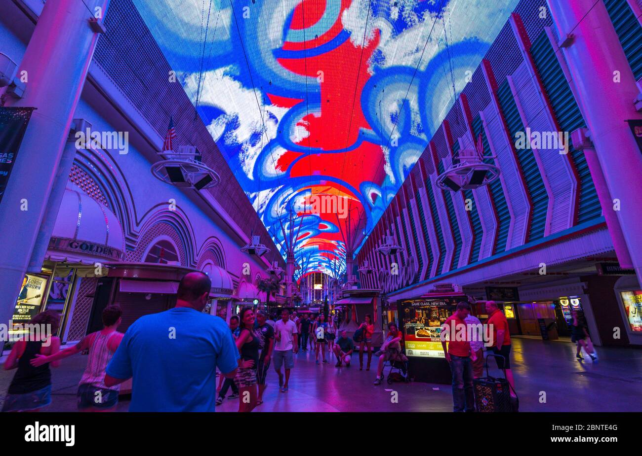 light show at Fremont Street Experience,las vegas,Nevada,usa -06/24/15 -for  editorial use only Stock Photo - Alamy