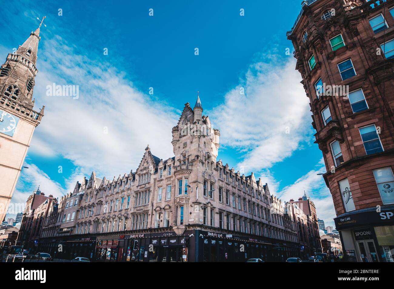 A large clock tower towering over a city. High quality photo Stock ...