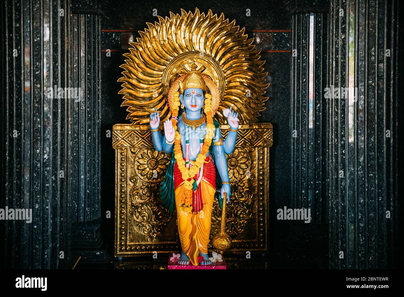 Mapusa, Goa, India - February 19, 2020: Shiva Statue In The Shri Dev Bodgeshwar Sansthan Temple. It Has A Shrine Which Is Dedicated To Kanakeshwar Bab Stock Photo