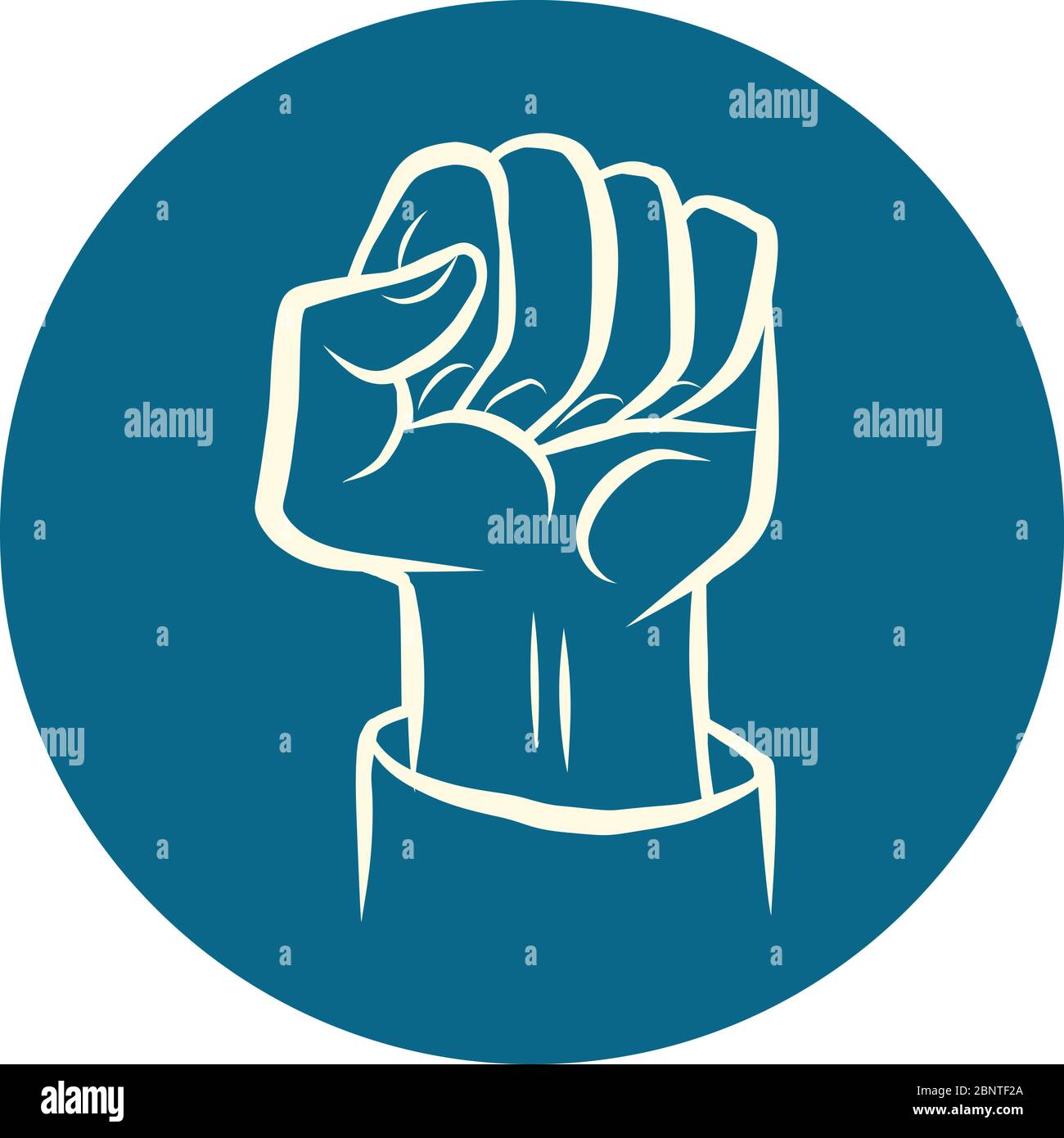 hand fist fight protest gesture Stock Vector