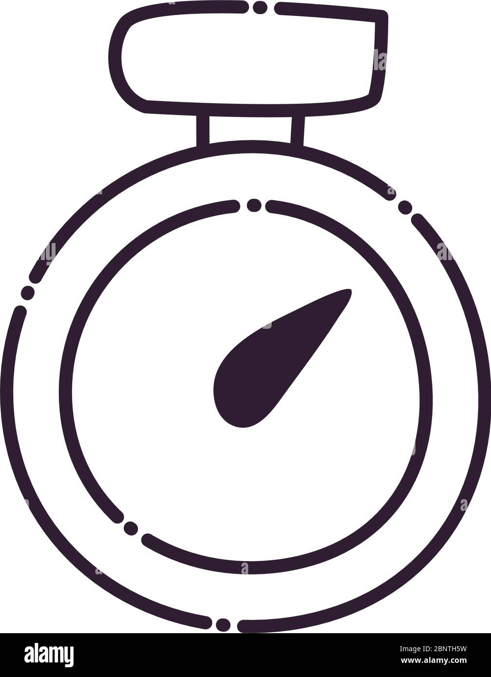 Chronometer line style icon design, Time tool second sport stopwatch ...
