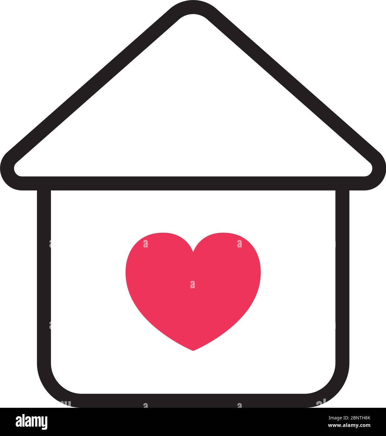 Isolated house with heart icon vector design Stock Vector Image & Art ...