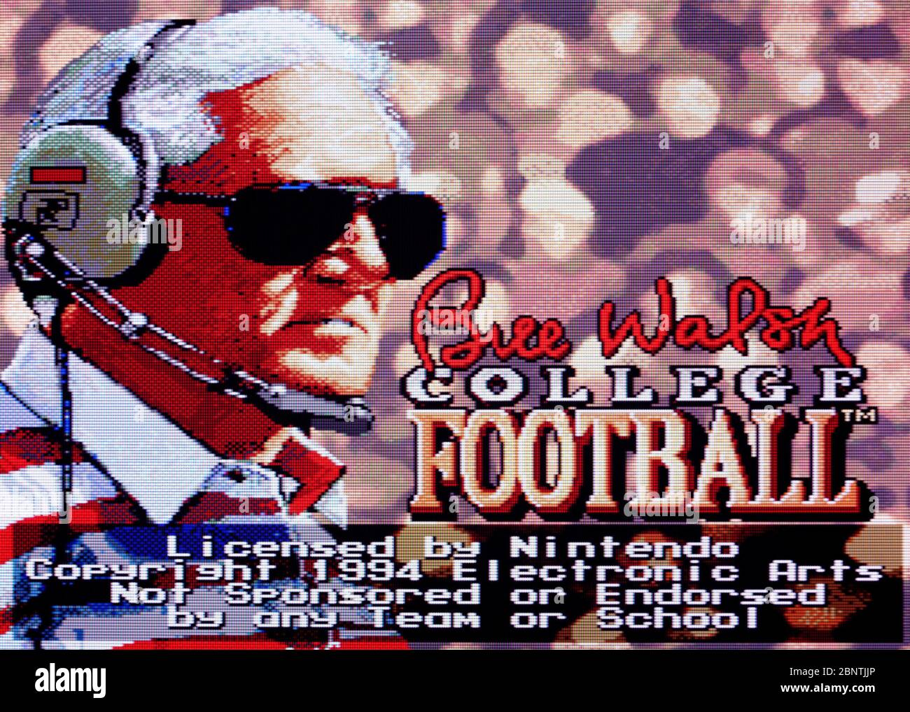 Bill Walsh College Football - SNES Super Nintendo  - Editorial use only Stock Photo