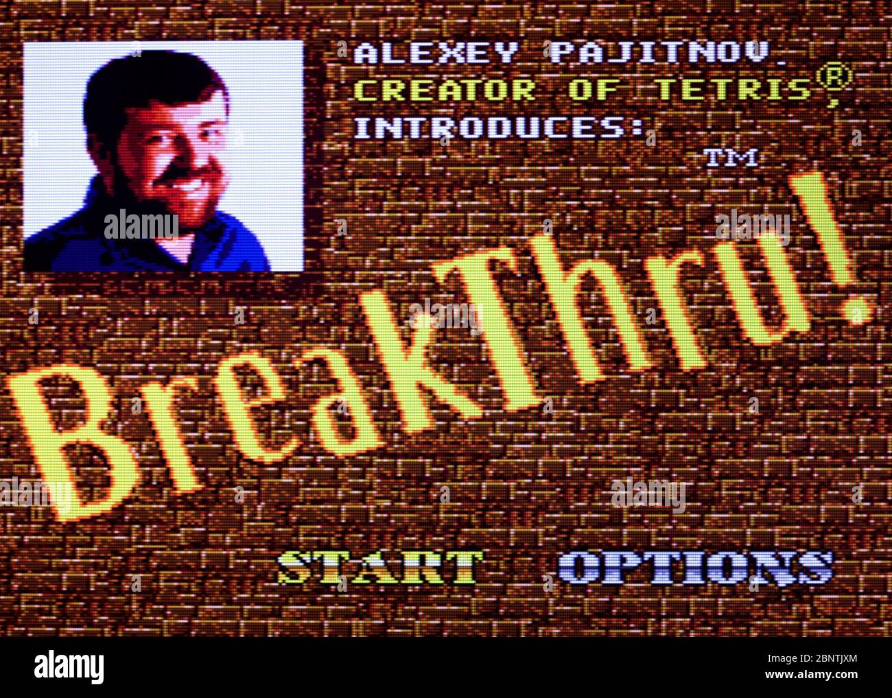 Alexy Pajitnov's BreakThru Break Thru - SNES Super Nintendo  - Editorial use only Stock Photo