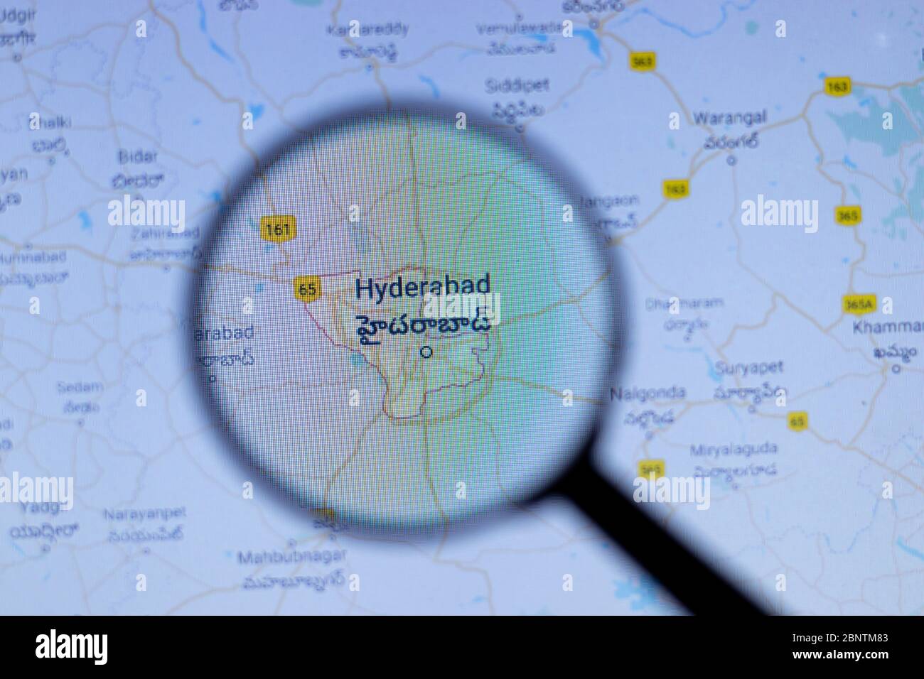 Hyderabad Location On Map Los Angeles, California, Usa - 1 May 2020: Hyderabad City Town Name With  Location On Map Close Up, Illustrative Editorial Stock Photo - Alamy