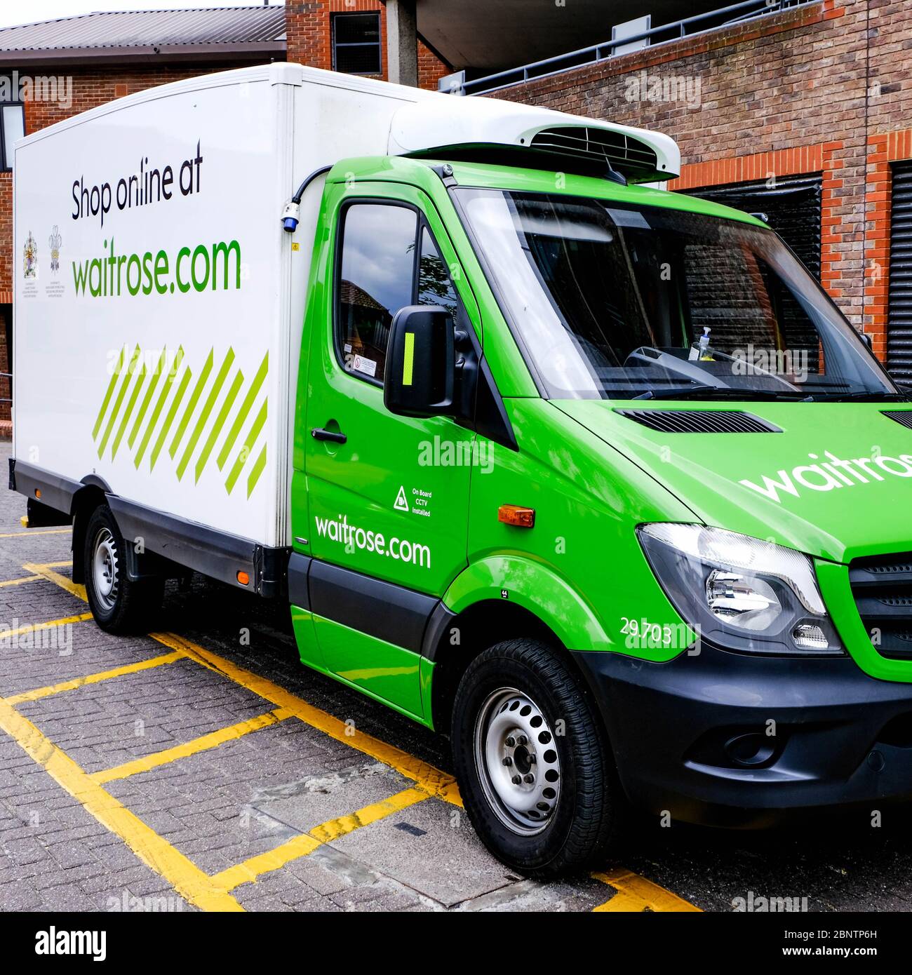 Waitrose Supermarkets Has Seen A 50 per cent Increase On Its Online Delivery Service During The Coronavirus Outbreak Stock Photo