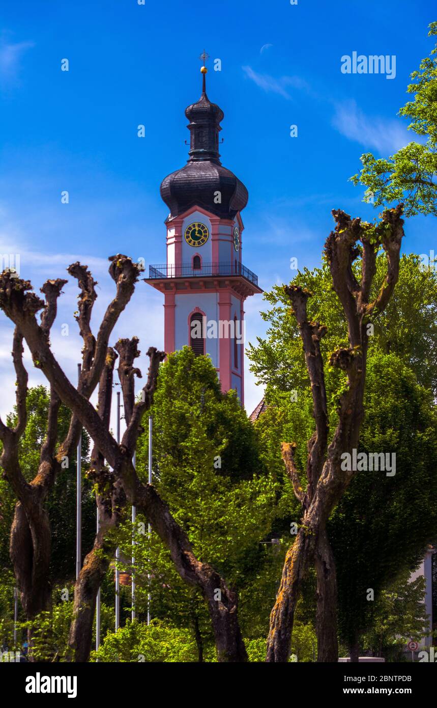 Baden-Württemberg : View  to the Church Stock Photo