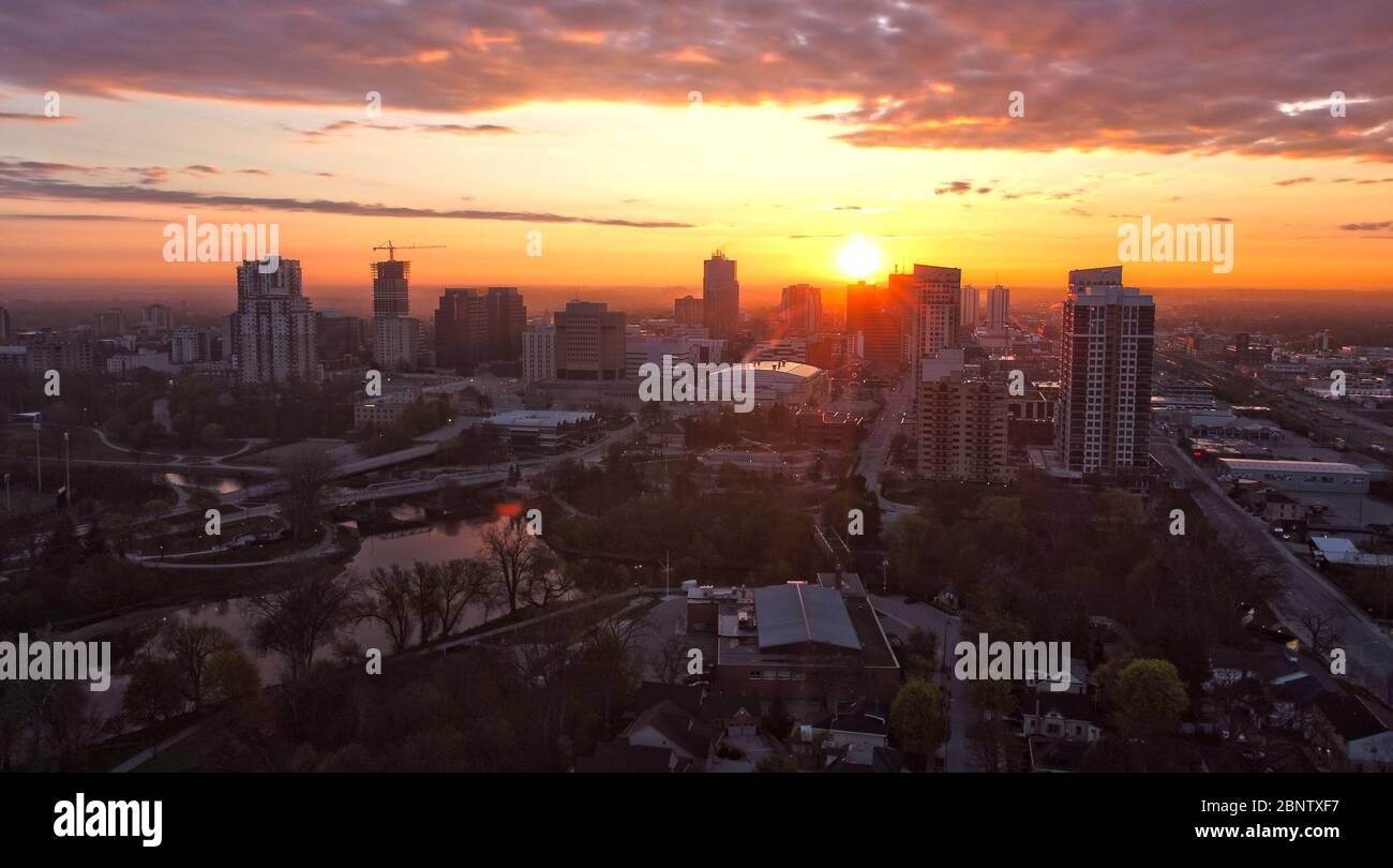 London Ontario Skyline Sunset Aerial Stock Photo Alamy London Ontario Skyline Sunset Aerial Stock Photo Alamy