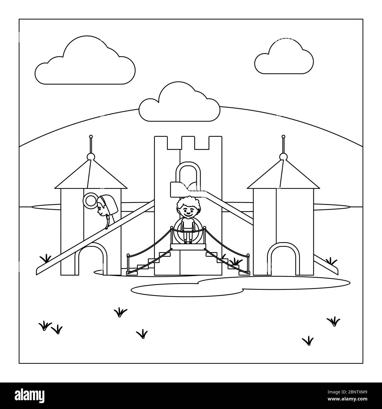 school playground coloring pages