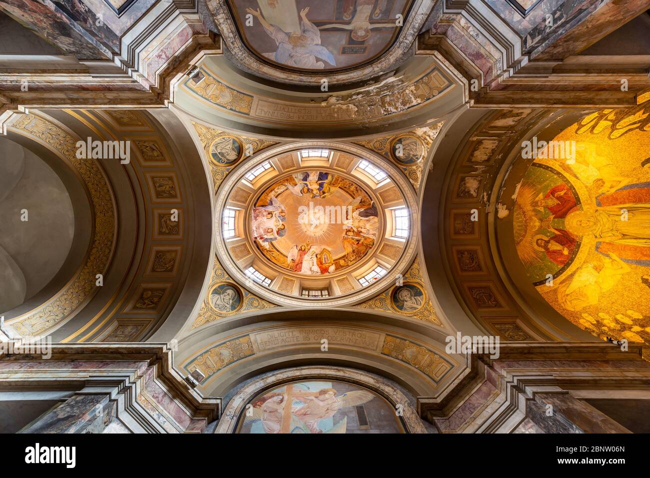 ROME, ITALY - AUGUST 13, 2019: The Basilica of Saint Praxedes, Rome, Italy Stock Photo